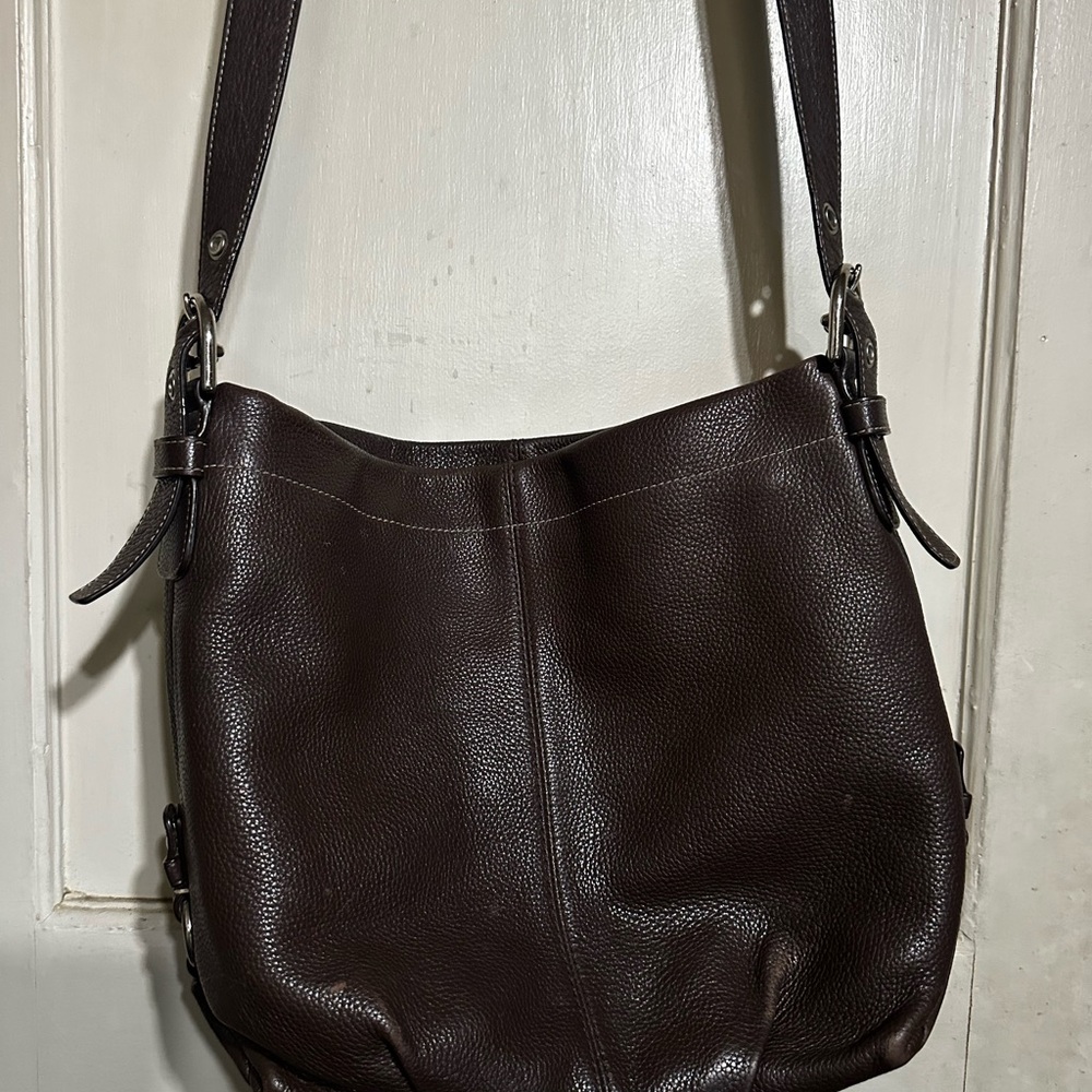 Coach Dark Brown Leather Crossbody Bag